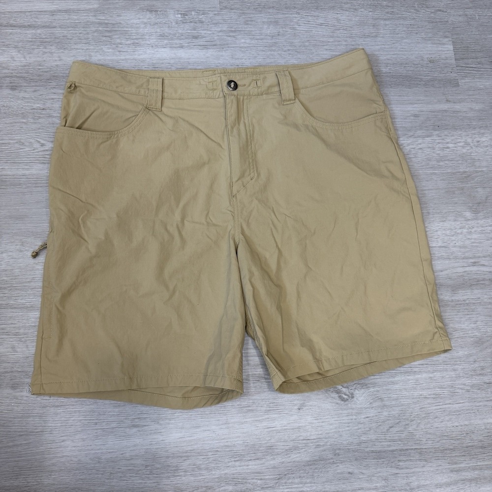 Patagonia Quandary Shorts Mens 38 Tan Beige Hiking Cargo Stretch Nylon